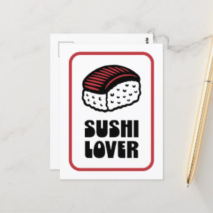 Sushi-Liebhaber Nigiri Retro-Ästhetik Postkarte