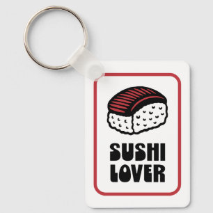 Sushi-Liebhaber Nigiri Retro-Ästhetik Schlüsselanhänger