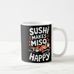 Sushi-Liebhaber Sushi macht Miso glücklich, japani Kaffeetasse
