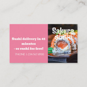 Sushi-Lieferrabatt-Angebot Visitenkarte