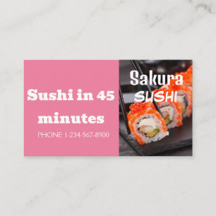 Sushi-Lieferrabatt-Angebot Visitenkarte