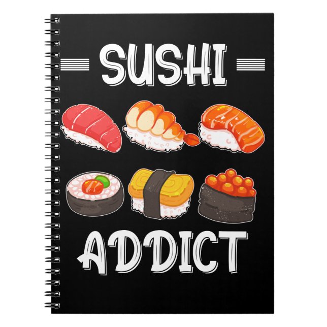 Sushi Lover Japanese Food Sushi Abhängig Notizblock (Vorderseite)