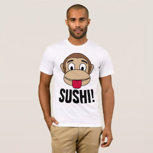 SUSHI LOVER, MONKEY T - Shirt, Funny T-Shirt