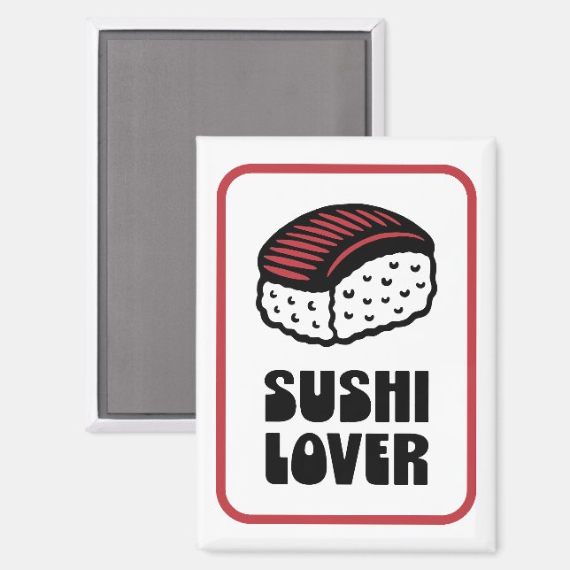 Sushi lover nigiri retro ästhetisch magnet (Vorderseite/Rückseite)