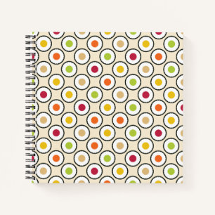 Sushi Maki Polka Dots Notizbuch