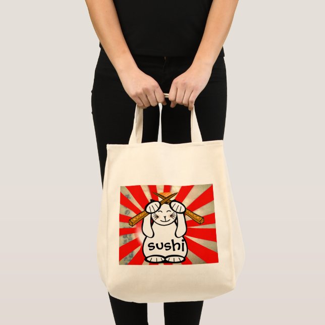Sushi Maneki Neko Tasche (Vorderseite (Produkt))