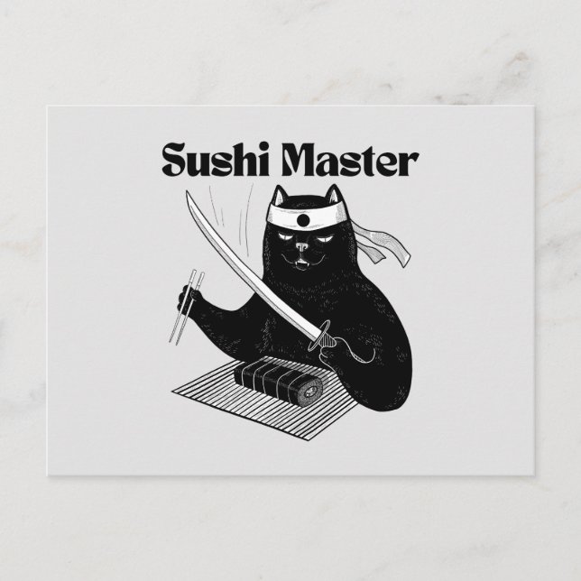 Sushi-Meister Postkarte (Vorderseite)