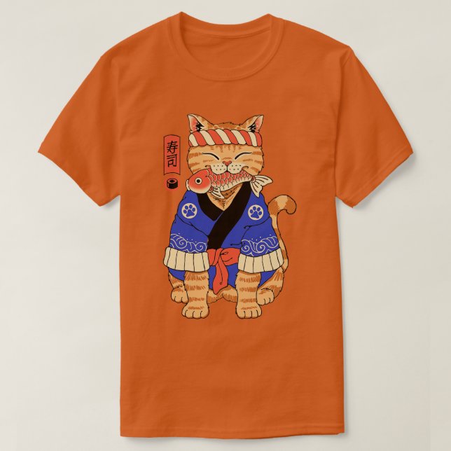 Sushi Meowster Cat T-Shirt (Design vorne)