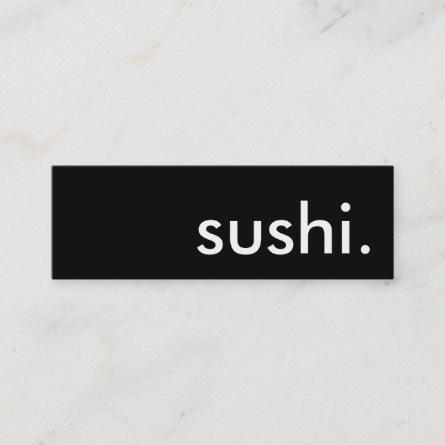 Sushi Mini Visitenkarte (Vorderseite)
