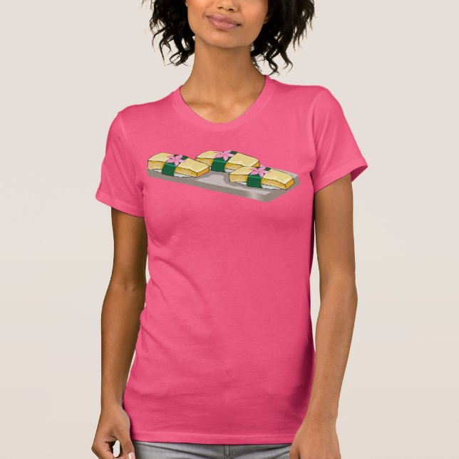 Sushi mit rosa Blume T-Shirt (Vorderseite)