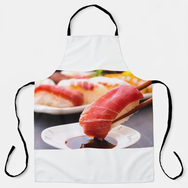 Sushi Moment Apron – Tuna Dive in Soy Sauce Schürze (Vorderseite)