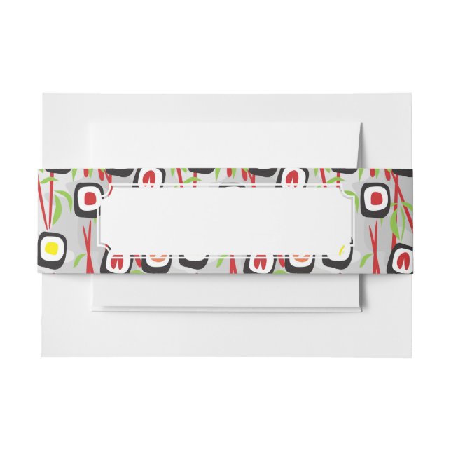 Sushi-Muster Einladungsbanderole (Vorderseite Beispiel)