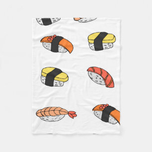 Sushi-Muster Fleecedecke