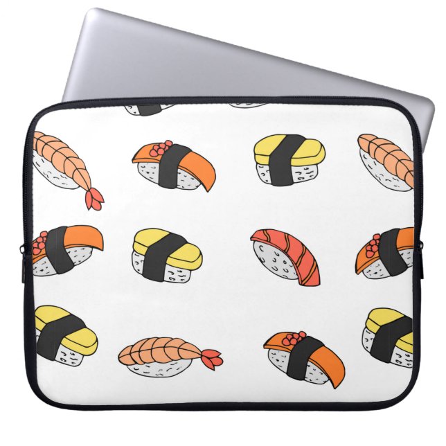 Sushi-Muster Laptopschutzhülle (Vorderseite)