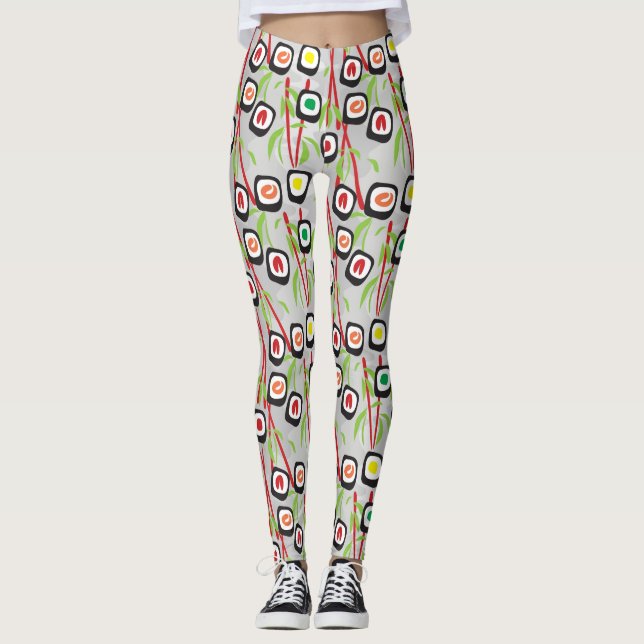 Sushi-Muster Leggings (Vorderseite)