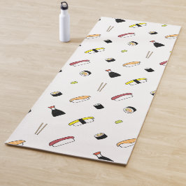 Sushi Muster Niedlich Illustration | Lachs Orange Yogamatte