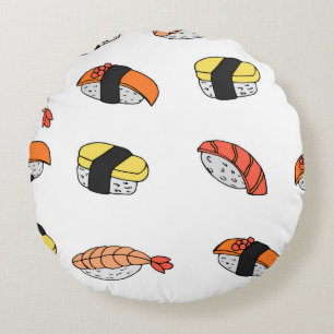 Sushi-Muster Rundes Kissen