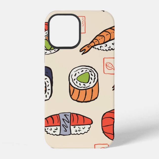 Sushi-nahtloses Muster iPhone Hülle (Rückseite)