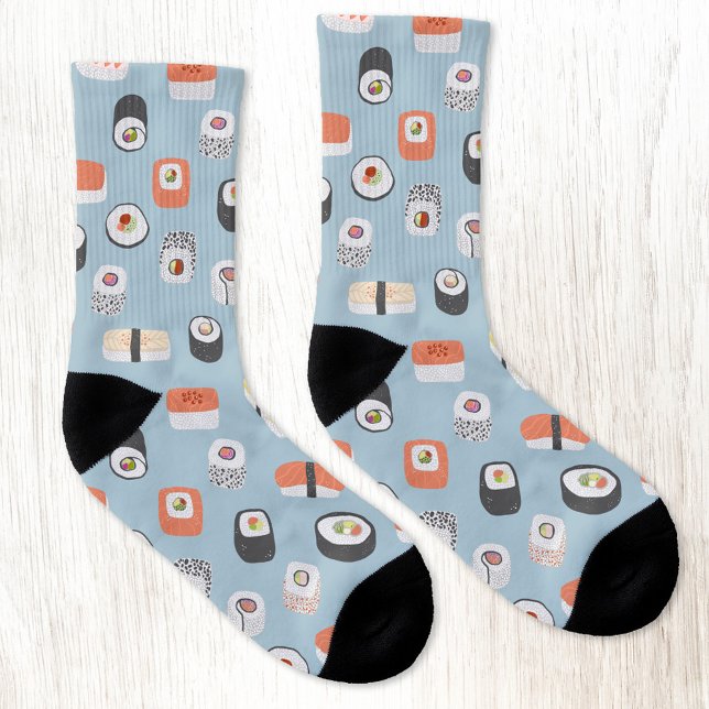 Sushi Nigeria Maki Roll Socken (Fun Japanese Sushi pattern socks)