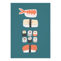 Sushi Nigiri Maki Roll Foto Print