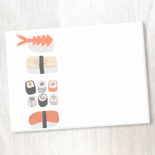 Sushi Nigiri Maki Roll Japanisch Art Food Post-it Klebezettel