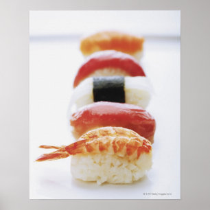 Sushi, Nigiri, Nahaufnahme Poster