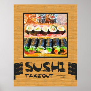 Sushi nimmt dich mit, weißt du, dass du es japanis poster