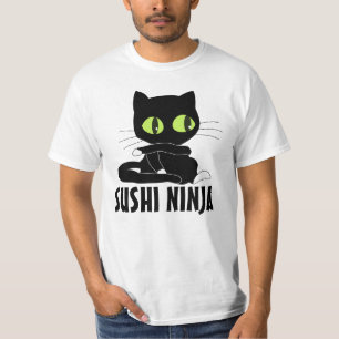 SUSHI NINJA CAT lustige T - Shirt