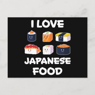 Sushi Noodles Anime Manga Funny Japan Otaku Outfit Postkarte