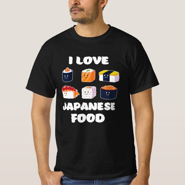Sushi Noodles Anime Manga Funny Japan Otaku Outfit T-Shirt (Vorderseite)