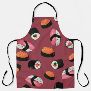 Sushi Onigiri Rolls: Nahtlose Illustration Schürze