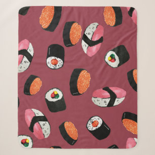 Sushi Onigiri Rolls: Nahtlose Illustration Sherpadecke