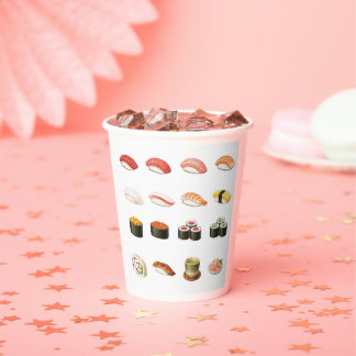 Sushi Paper Cups – Japanese Kanji Design Pappbecher