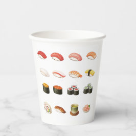 Sushi Paper Cups – Japanese Kanji Design Pappbecher