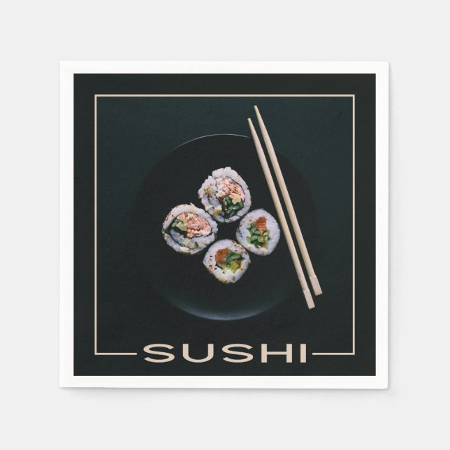Sushi-Papierservietten Serviette (Vorderseite)