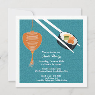 Sushi Party Einladung