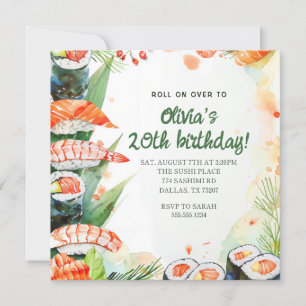 Sushi-Party Geburtstag Einladung