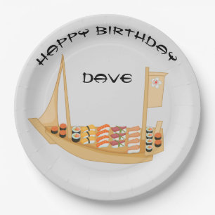 Sushi-Party Pappteller