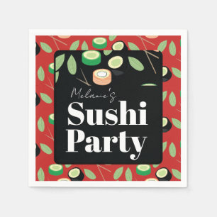 Sushi Party Rolls Geburtstagsname Serviette