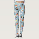 Sushi Pattern Leggings<br><div class="desc">Niedliche Sushi-, Nigiri- und Maki-Rollenmuster für Liebhaber von japanischen Speisen. Ja!</div>
