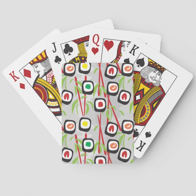 Sushi Pattern Spielkarten (Rückseite)