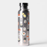 Sushi Pattern Trinkflasche<br><div class="desc">Ein lustiges Sushi-Art-Muster für diejenigen,  die japanische Küche Liebe. Originelle Kunst von Nic Squirrell. Ändern Sie die Flaschenfarbe,  um sie anzupassen.</div>