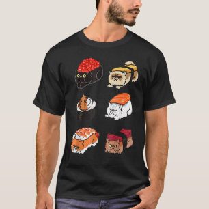 Sushi Persian Cat by Huebucket T-Shirt