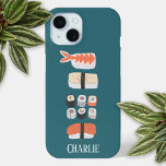 Sushi Personalisiert Case-Mate iPhone Hülle<br><div class="desc">Personalisierte japanische Sushi-,  Maki-Roll- und Nigiri-Food-Kunst. Originelle Kunst von Nic Squirrell. Ändern oder entfernen Sie den Namen,  der angepasst werden soll.</div>