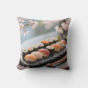 Sushi Platte Kirschblüte Kissen