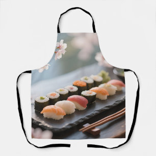 Sushi Platte Kirschblüte Schürze