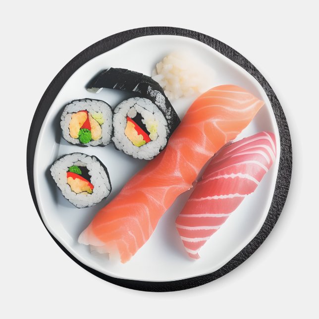 Sushi-Platte | Realistisches Essen Magnet (Vorne)