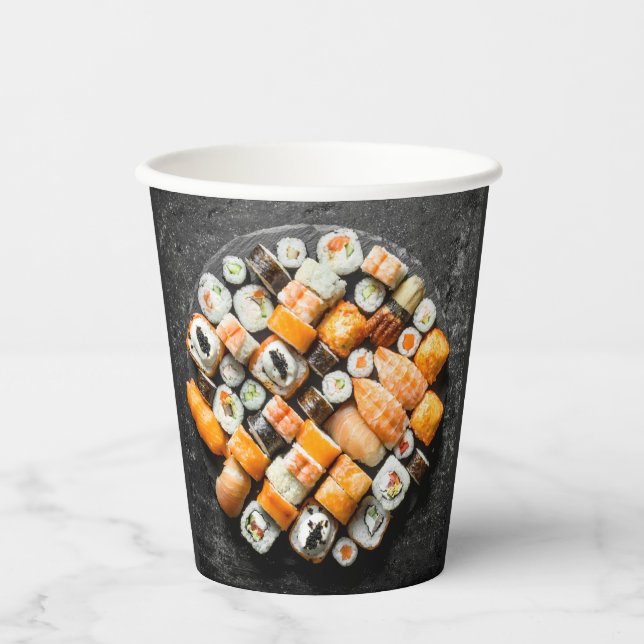 Sushi Platter Pappbecher (Vorderseite)