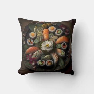 Sushi Platter Still Life Throw Kissen