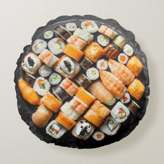 Sushi Platter Throw Kissen (Vorderseite)